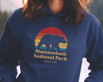 Sudadera con capucha del Parque Nacional Shenandoah, sudadera con capucha Shenandoah, regalo de excursionista, top acogedor, ropa de excursionista, ropa de camping, sendero de los Apalaches