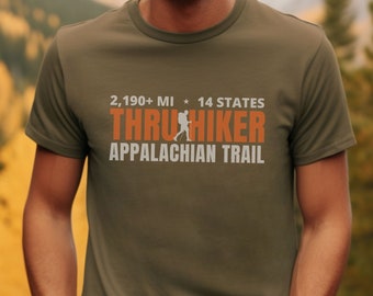 Appalachian Trail Thru Hiker Short Sleeve T-Shirt, Cotton Crewneck, Hiker Gift, Outdoor Top, Appalachia Tee, Adventure Apparel, AT Clothing