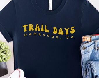 Camiseta Trail Days, Damasco Virginia, Sendero de los Apalaches, Trail Festival, Regalo de excursionista, Trail Town USA, Camiseta de los Apalaches, Crewneck Top