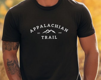 Camiseta del sendero de los Apalaches, cuello redondo, diseño clásico con gráfico de montaña, camisa de senderismo, regalo de excursionista, top al aire libre, camiseta de aventura
