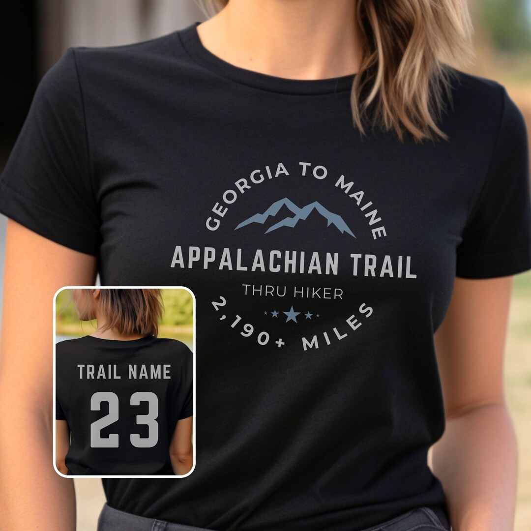 Personalized Appalachian Trail Thru Hiker T-shirt, Customizable Trail ...