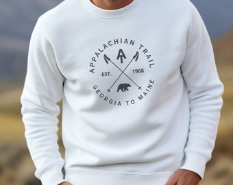 Sudadera de sendero de los Apalaches, cuello redondo, ropa de senderismo, sudadera de sendero, sudadera AT, ropa de aventura, regalo de excursionista, sudadera acogedora