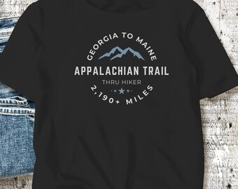 Camiseta de manga corta Appalachian Trail, camiseta de senderismo, top para mochileros, jersey de cuello redondo, ropa de excursionista, regalo de excursionista, ropa de aventura