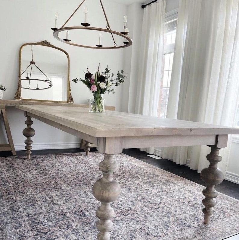 Handcrafted Hardwood Heritage Table: Solid Wood Dining Table - Etsy