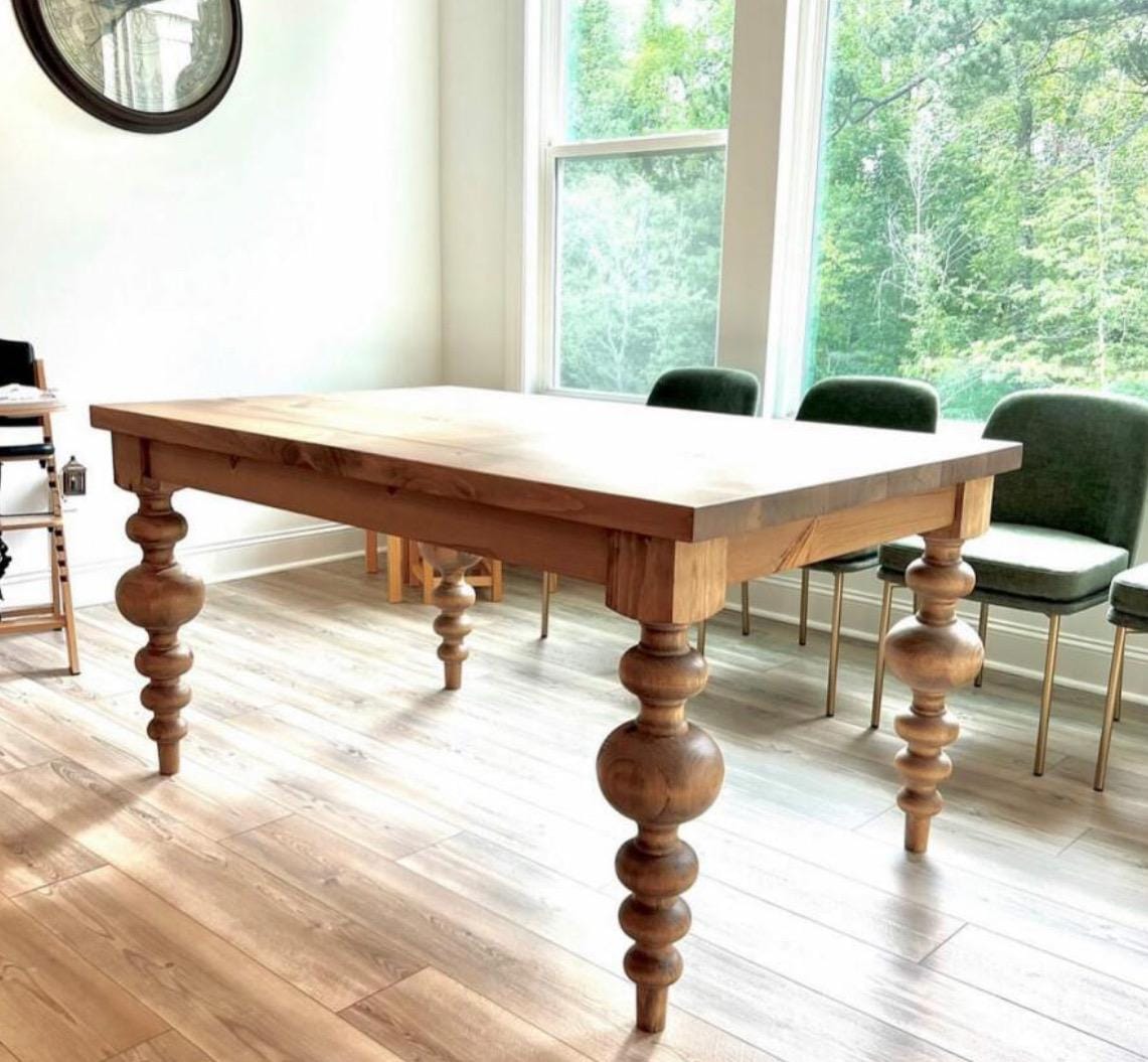 Handcrafted Hardwood Heritage Table: Solid Wood Dining Table - Etsy