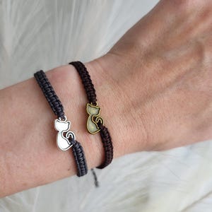 Armband kat, kitten kattenliefhebber sieraden, kattenliefhebber cadeau, cadeau voor kattendame, sieraden kattenthema, verjaardagscadeau, kattensieraden, kittencadeaus