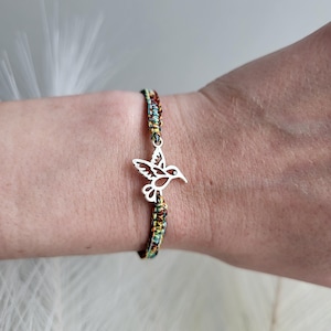 Hummingbird Bracelet, Bird Bracelet, Kolibri, Bird Jewelry, Humming Bird Gift, Wish Bracelet, Gift For Her, Bird Lovers Gift, Birthday Gift