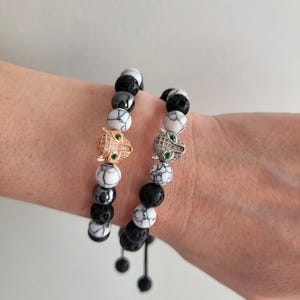 Bracelet panthère, Bracelet de perles, Cadeaux panthère, Bijoux panthère, Bracelet tête de panthère de luxe, Cadeau pour femme, Cadeau d'anniversaire, Cadeaux de souhaits