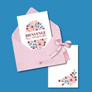 Carte de Naissance à l'aquarelle personnalisée - Agathe (A6, A5, A4,...)