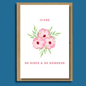 Carte à l'aquarelle personnalisée - ÉLODIE (A6, A5, A4,...)