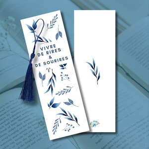 Marque-Page à l'aquarelle et pompon de soie - AMÉLIE