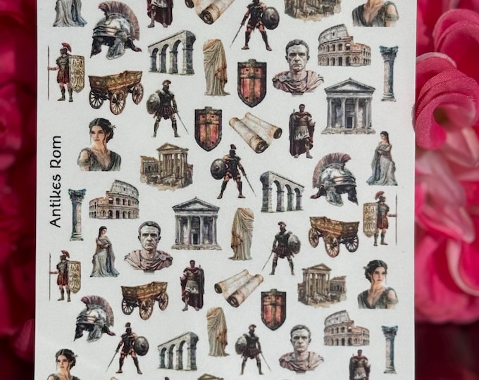 Water-Slide Nail Decals – Gladiator, Warrior, Legionnaire, Warrior Helmet Nail Art