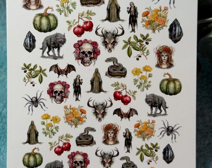 Witchcraft Water Nail Stickers, Water Slide Stickers for Nails, Maggie Nail Stickers, Nature Religion