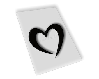 Stencil a forma di cuore in plastica riutilizzabile - modello di stencil perfetto per innumerevoli oggetti