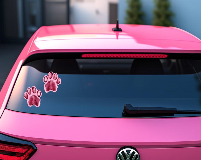 Paw print sticker - laminated, waterproof, durable