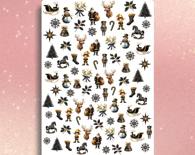 2D Nail Stickers | Christmas | Winter Nails | Water Slide Stickers | Christmas Nail Stickers | Water Slide Stickers | Nail Art