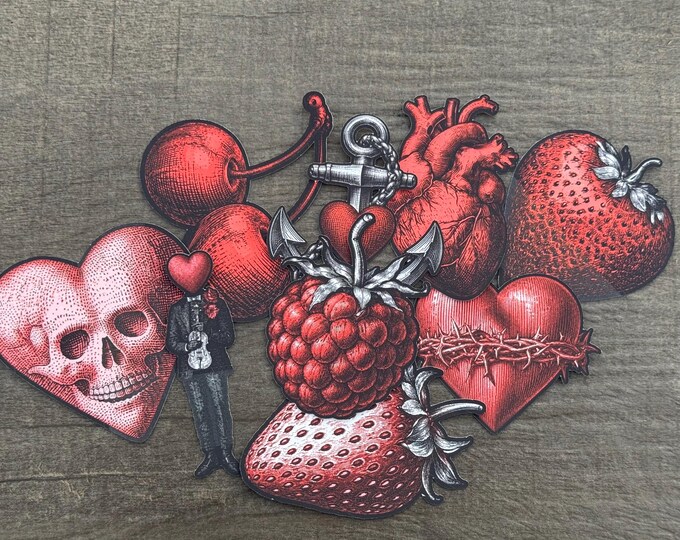 Victorian Love Message Vinyl Sticker - Vintage Valentine's Day Sticker