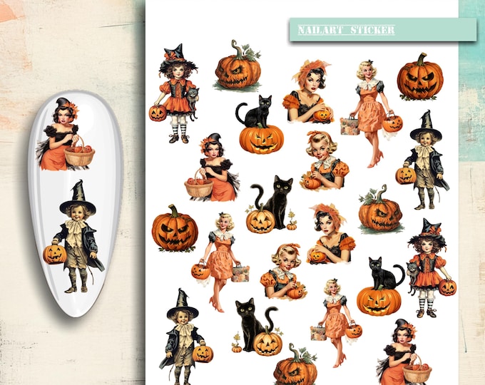 Nail art stickers Halloween, nail stickers, nail tattoo