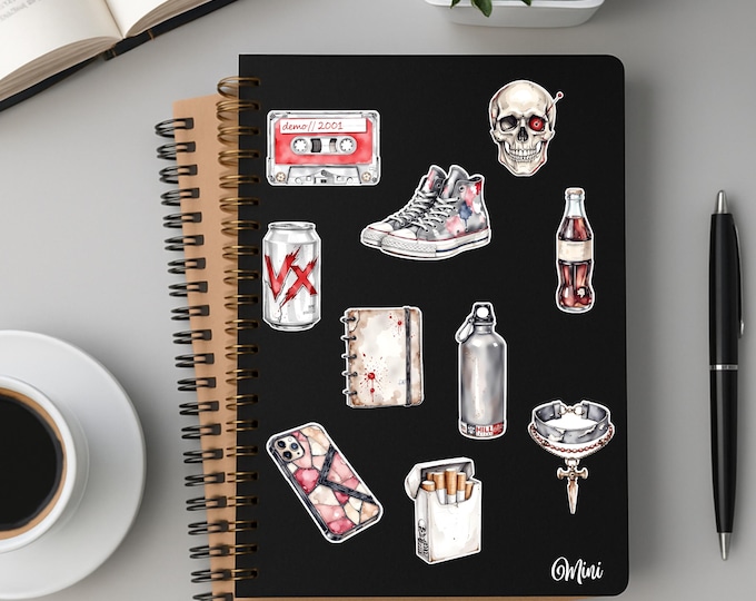 Mini/Medium Vinyl Sticker Set, Waterproof Self-Adhesive Stickers for Sneakers, Skull, Cell Phone, Cigarette Pack, and Water Bottle