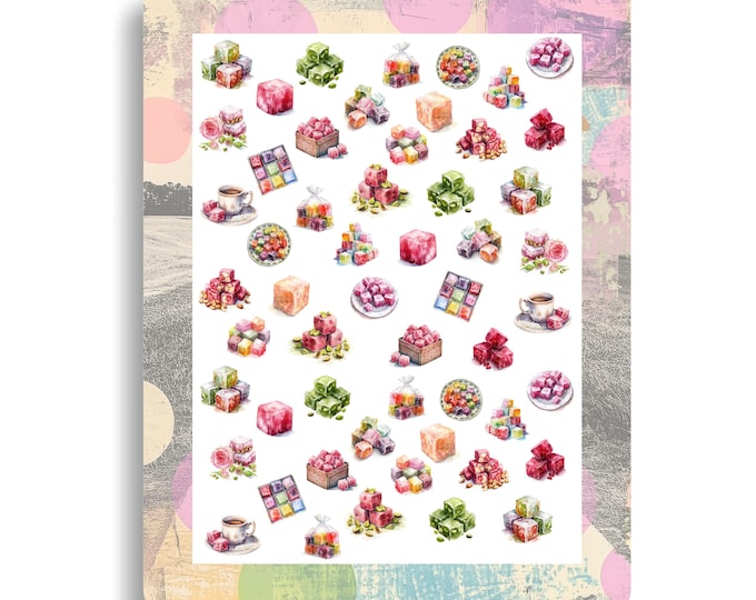 Turkish Delight Nail Stickers - Waterslide Nail Stickers - Turkish Delight - Turkish Honey