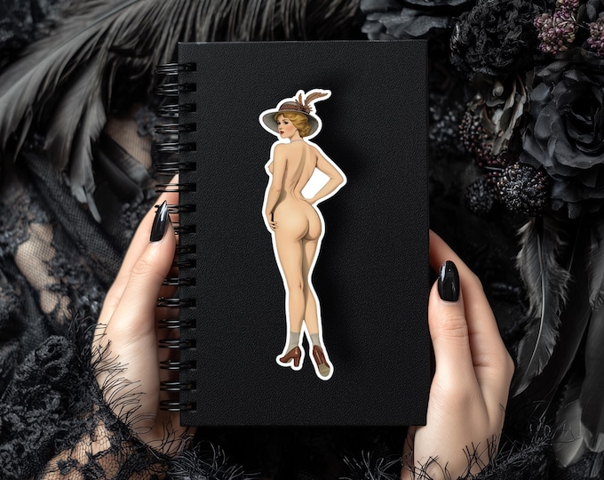 Victorian Beauty Sticker - Bare Bottom - Pin-ups - Laminated - Durable