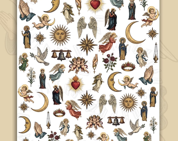 Christian Water-Slide Nail Art Stickers – Faith, Dove