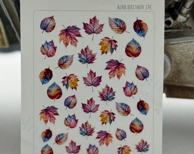 Nail stickers, nail tattoos, nail art, autumn, leaves, foliage, nail art stickers, nature