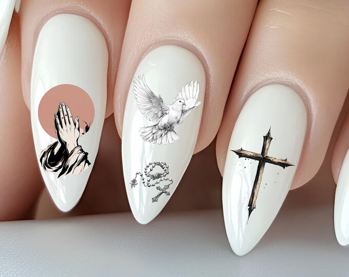 Watercolor Butterfly Water Slide Nail Stickers, Caterpillars and Butterflies