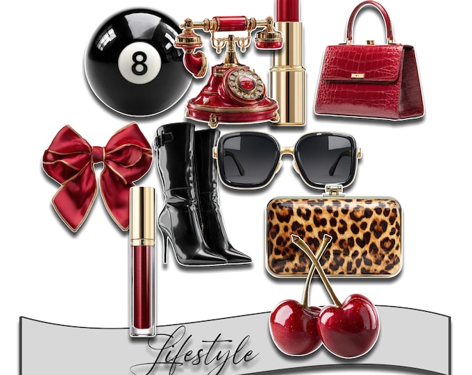 Sticker Set | Vinyl Stickers | Waterproof Stickers | Luxury, Glamorous Feminine, Leopard Print