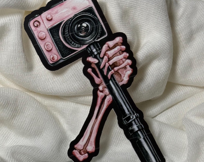 Aufkleber - Horror Selfie rosa schwarz - Halloween - Gothic Aufkleber