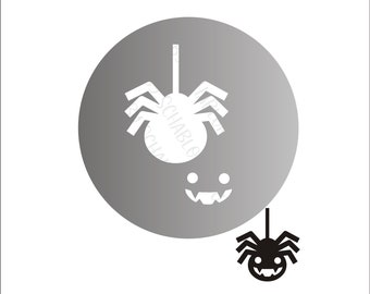 Wiederverwendbare Schablone Halloween Spinne