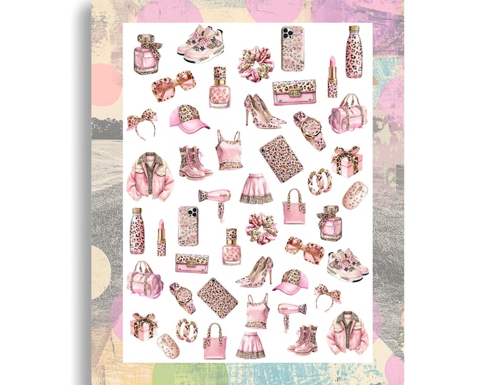 Leopard Nail Stickers / Aesthetic Nail Stickers / Element Stickers / Water Nail Decals / Nail Art Party Nail Design / Luxury