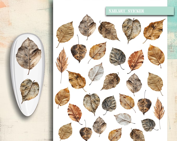 Nail stickers, nail tattoos, nail art, autumn, leaves, foliage, nail art stickers, nature