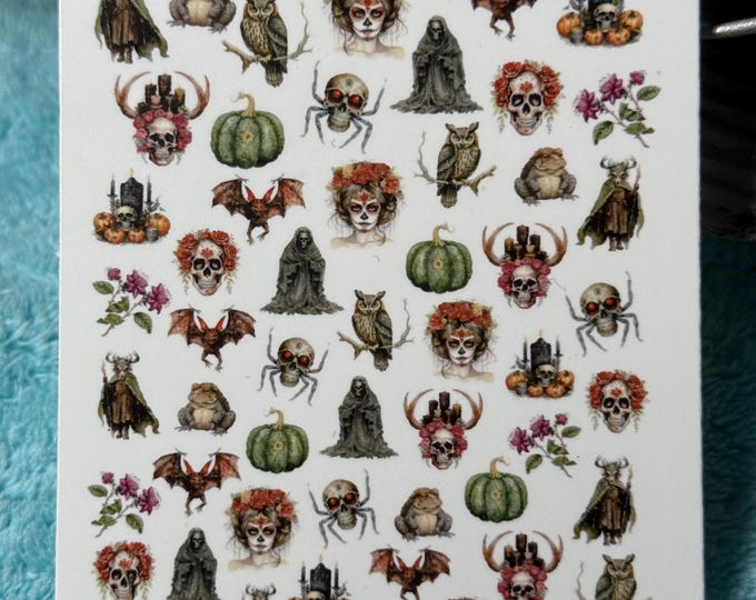 Witchcraft Water Nail Stickers, Water Slide Stickers for Nails, Maggie Nail Stickers, Nature Religion