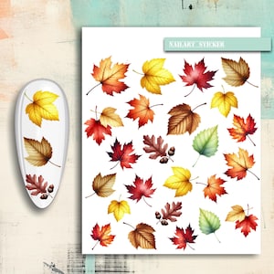Adesivos para unhas, tatuagem de unhas, arte de unhas, outono, folha, folhas, folhagem, adesivo de arte de unhas natureza