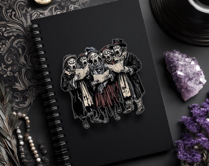 Dark Christmas Rub-on Sticker - Gothic Christmas - Christmas Choir - Transparent