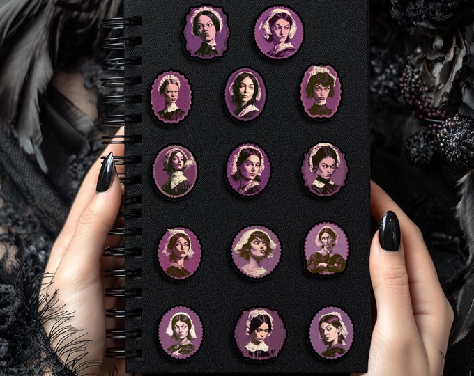 Expressive Faces – Vintage Portrait Wax Seal Stickers, Victorian Women Stickers, Wax Seals