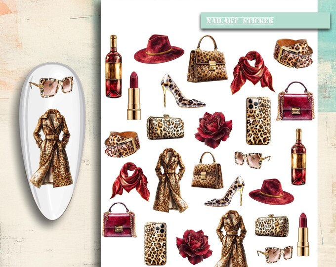 Nail Stickers / Aesthetic Nail Stickers / Element Stickers / Water Nail Decals / Party Nail Art / Luxury