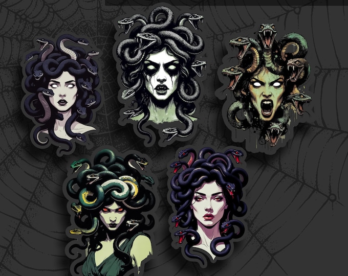 Medusa Sticker – Ancient Face – Greek Mythology – Laminated