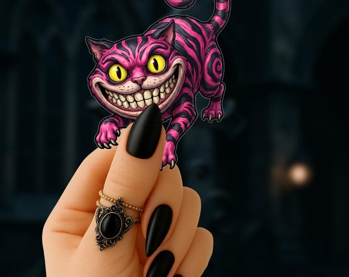 Cat, Cheshire Cat Sticker A4 – matte / glossy