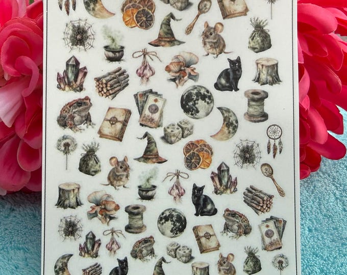 Witchy Forest Water-Slide Nail Decals – Witchcraft & Dandelion Designs