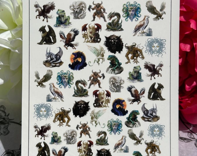 Mythical Creature Water-Slide Nail Decals / Nail Art Stickers