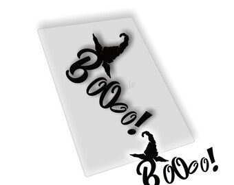 Boooo for Halloween Stencil riutilizzabile in diverse dimensioni Stencil perfetto per dipingere su legno, pareti