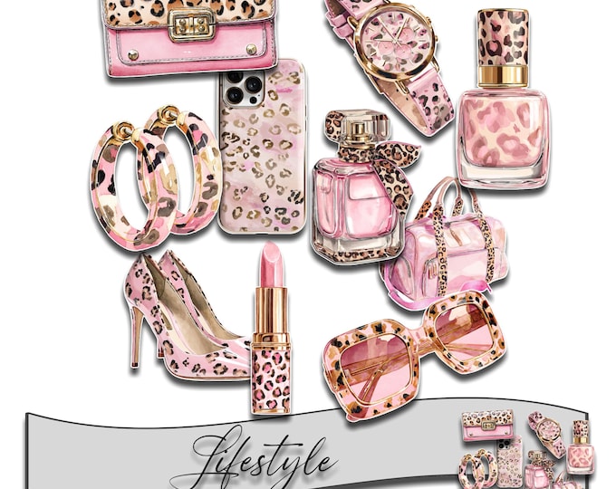Sticker Set | Vinyl Stickers | Waterproof Stickers | Pastel Cheetah Flirty Stickers