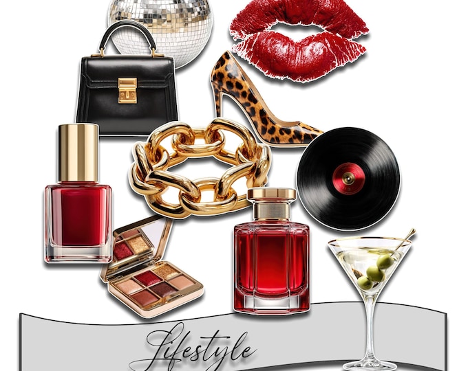 Sticker Set | Vinyl Stickers | Waterproof Stickers | Luxury, Glamorous Feminine, Leopard Print