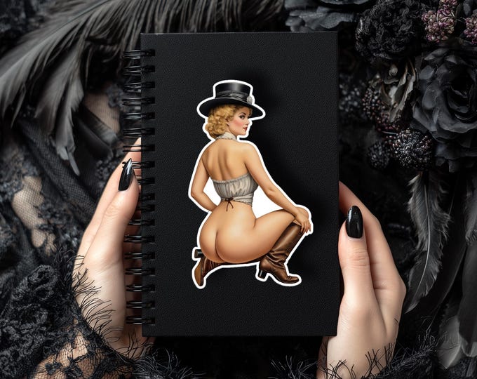 Victorian Beauty Sticker - Bare Bottom - Pin-ups - Laminated - Durable