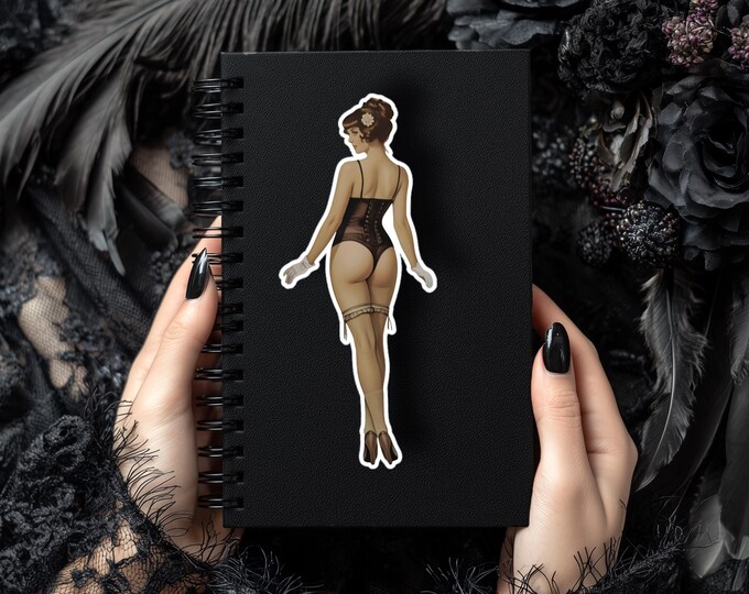 Victorian Beauty Sticker - Bare Bottom - Pin-ups - Laminated - Durable