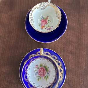Vintage AYNSLEY Teacups & Saucers