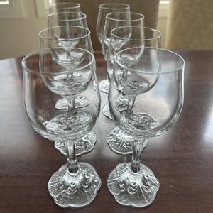 Set of 4 Vintage Rosenthal Classic Rose Monbijou Wine Glasses 7” H
