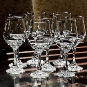 Set of 4 Vintage Rosenthal Classic Rose Crystal Monbijou Wine Classic 7 7/8”H